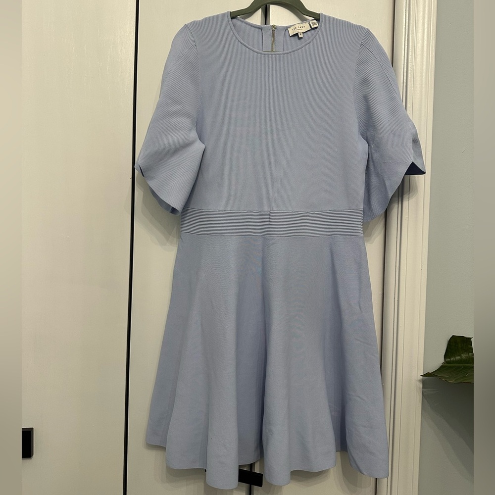Ted Baker Soft Blue Ribbed Dress